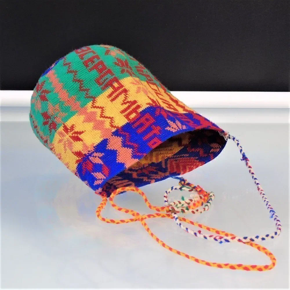 Hippie Bucket Purse Boho Woven Crossbody